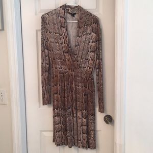 h&m snakeskin print dress